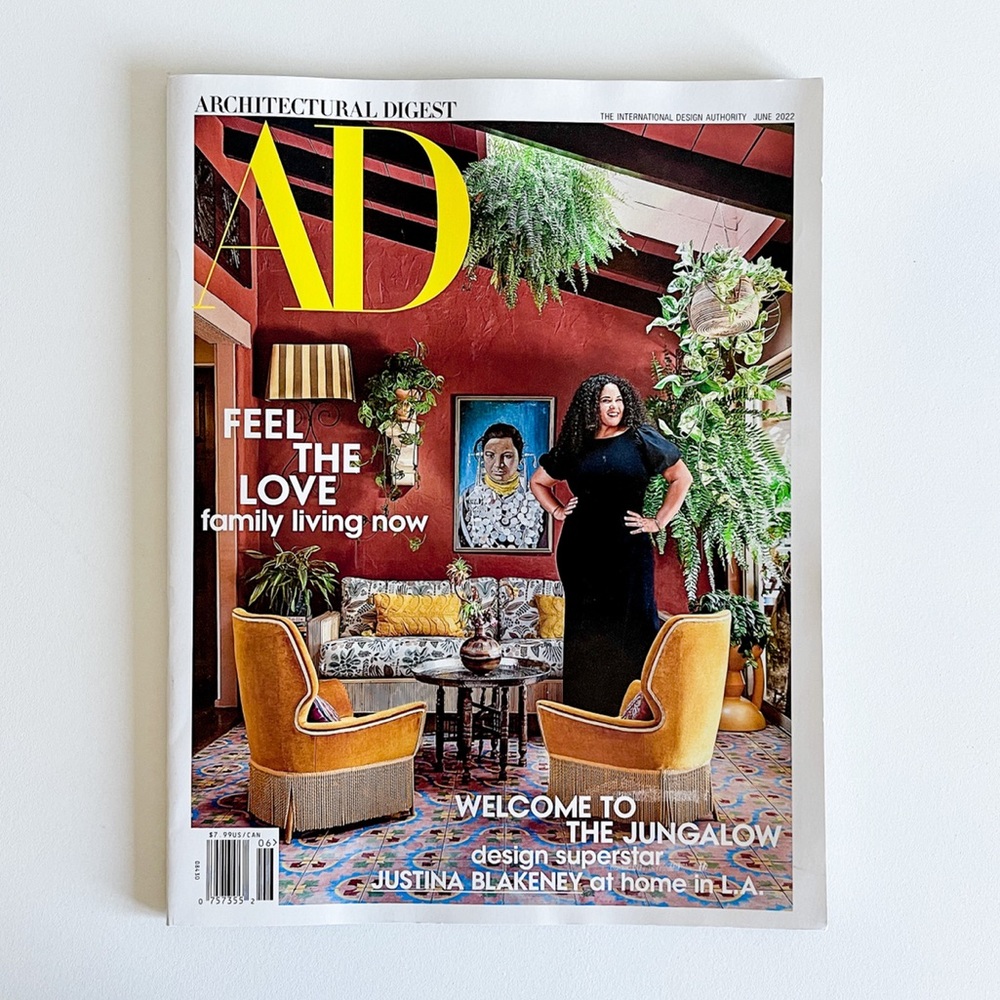ARCHITECTURAL DIGEST - MAGAZINE-JUNE 2022- JUSTINA BLAKENEY - JUNGALOW-USED